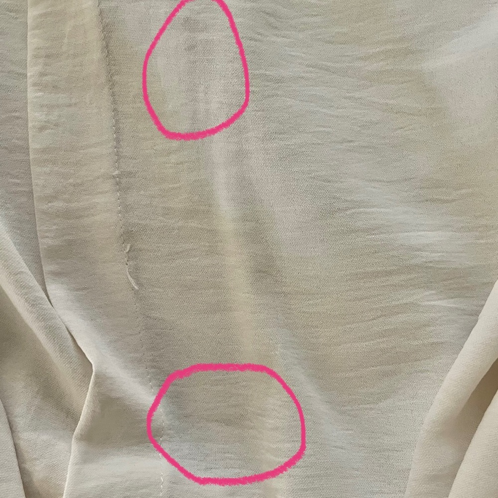 12PM by Mon Ami Ivory Short Sleeve V-Neck Blouse with Front Twist Detail - Picture 5 of 6